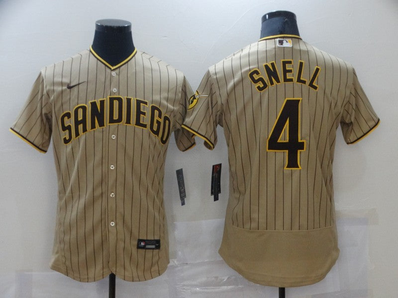 Men's San Diego Padres Wil Myers #4 Khaki Stitched Jersey